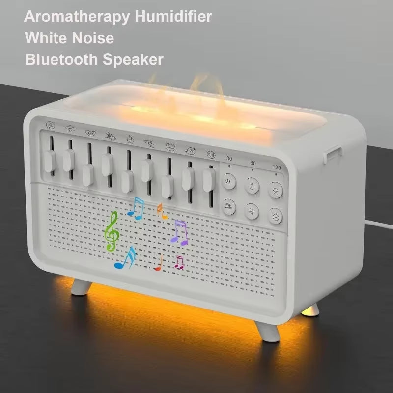 4 in 1 HIFI Bluetooth Speaker White Noise Sleep Aid Night Light Humidifier Machine with Free Combination of 8 Goup Nature Sound
