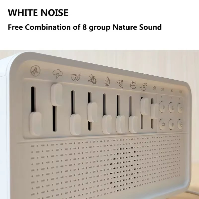 4 in 1 HIFI Bluetooth Speaker White Noise Sleep Aid Night Light Humidifier Machine with Free Combination of 8 Goup Nature Sound